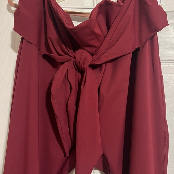 Zuda legging 5x with tie in front very soft NWOT burgundy - Picture 2 of 5